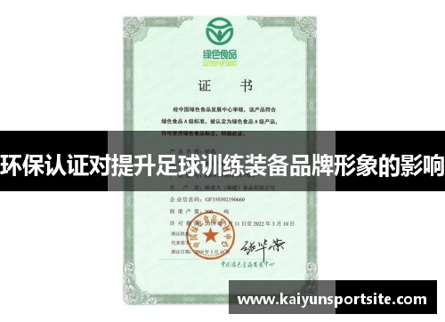 环保认证对提升足球训练装备品牌形象的影响